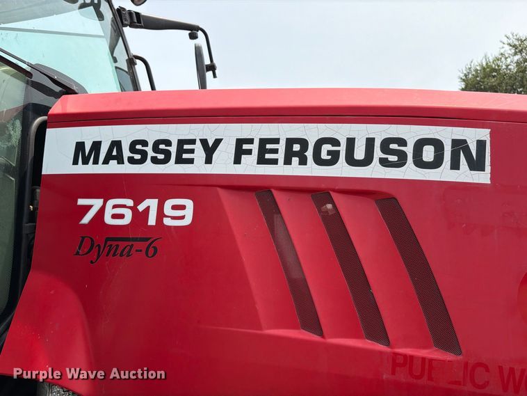 image for item EX4094 2013 Massey Ferguson 7619 Dyna-6 MFWD tractor
