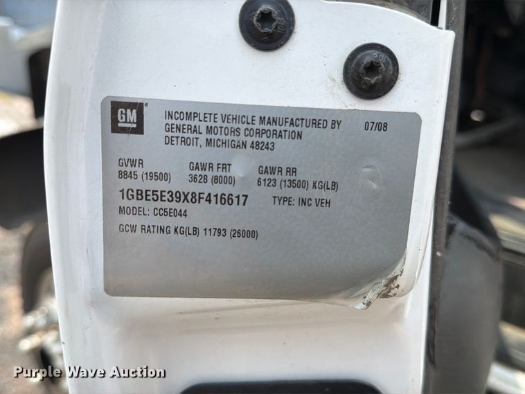 image for item EX4101 2008 Chevrolet C5500 Crew Cab utility / service truck