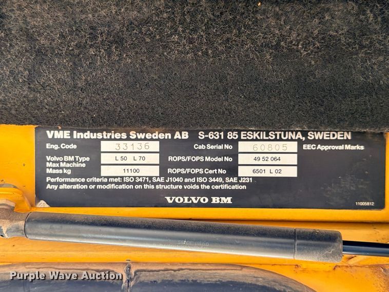 image for item DU1512 1990 Michigan L70 wheel loader