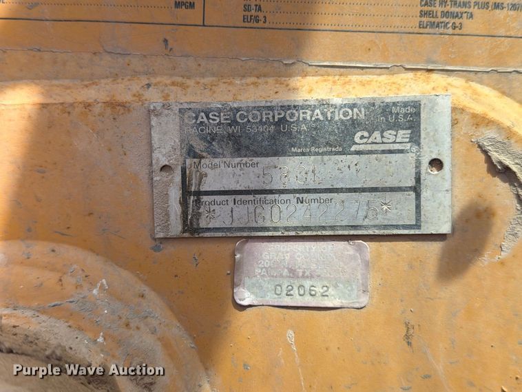 image for item DV8587 1998 Case 580L backhoe