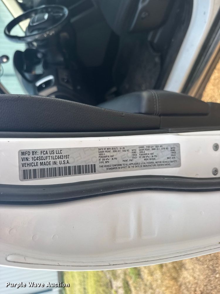 image for item DY3160 2020 Dodge Durango SSV SUV