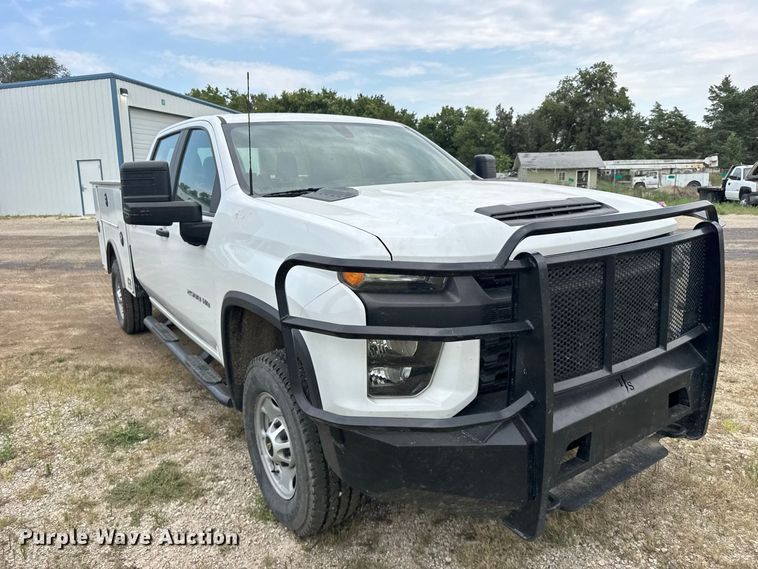 image for item DY3161 2021 Chevrolet Silverado 2500HD Crew Cab utility bed pickup truck