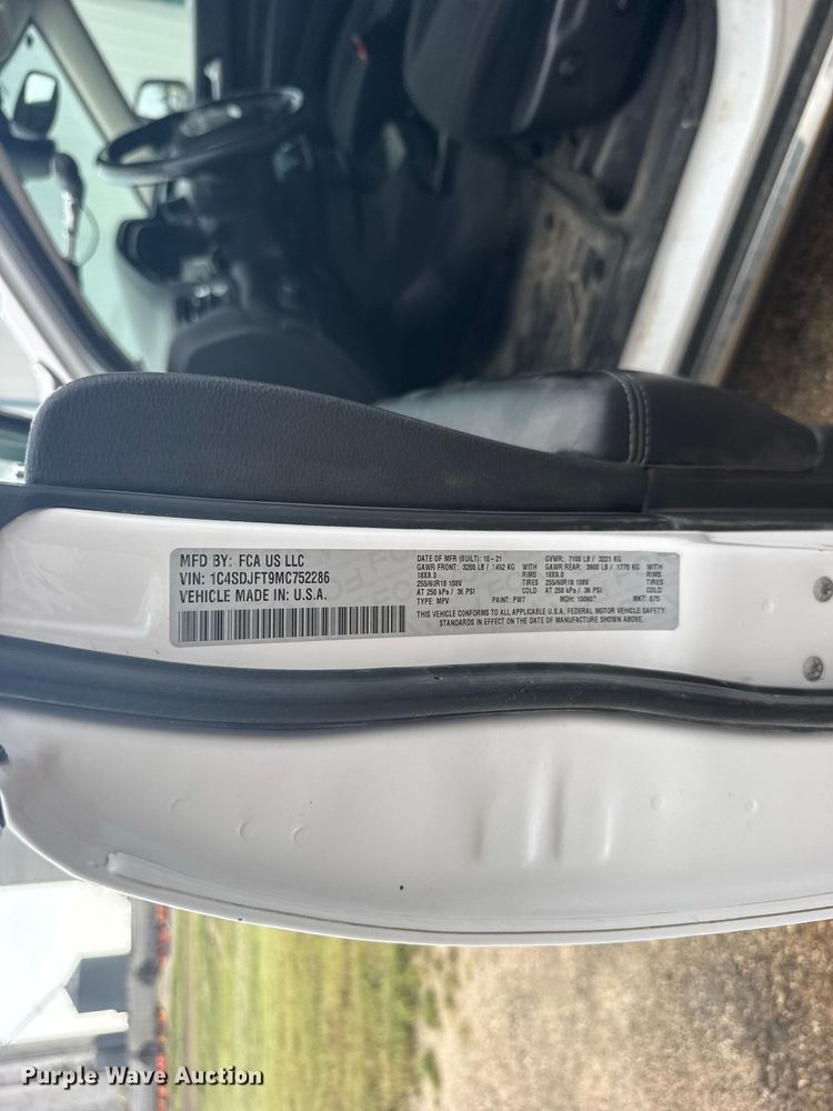 image for item DY3166 2021 Dodge Durango SSV SUV