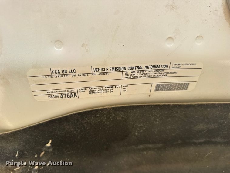 image for item DY3168 2019 RAM 1500 Crew Cab pickup truck