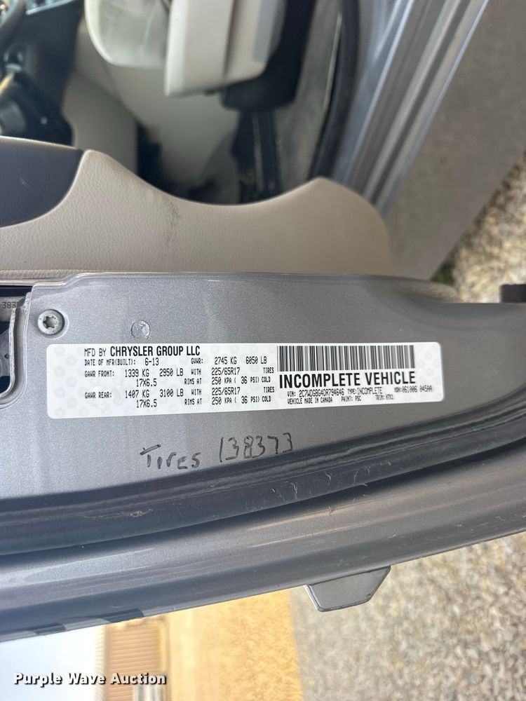 image for item DY3182 2013 Dodge Grand Caravan van