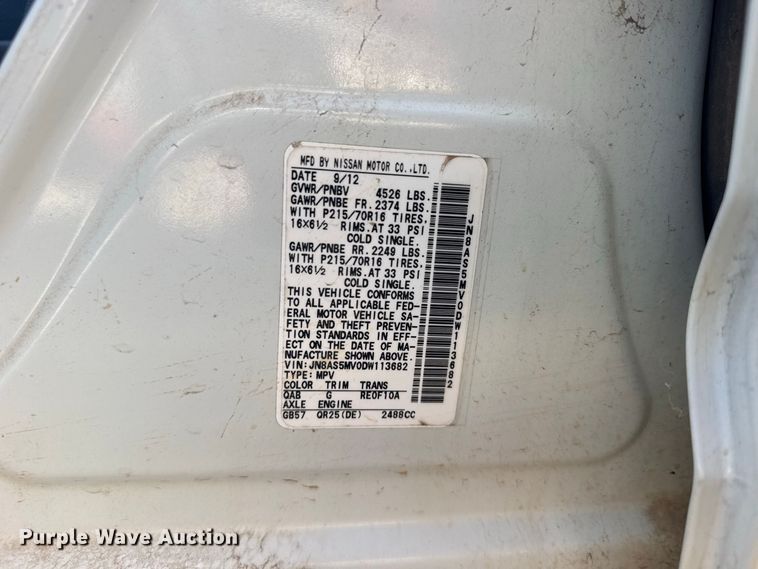 image for item DY3197 2013 Nissan Rogue SUV