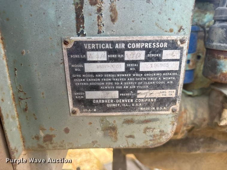 image for item DY3206 Gardner Denver air compressor
