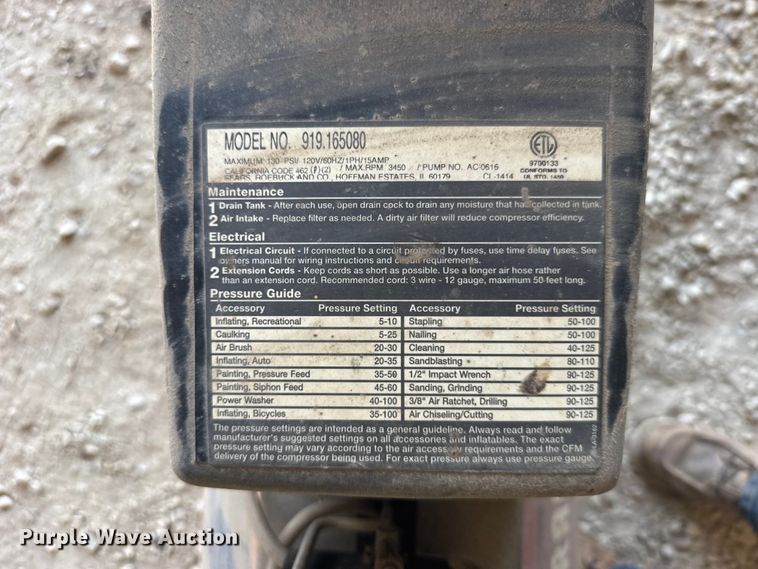 image for item DY3209 (2) air compressors