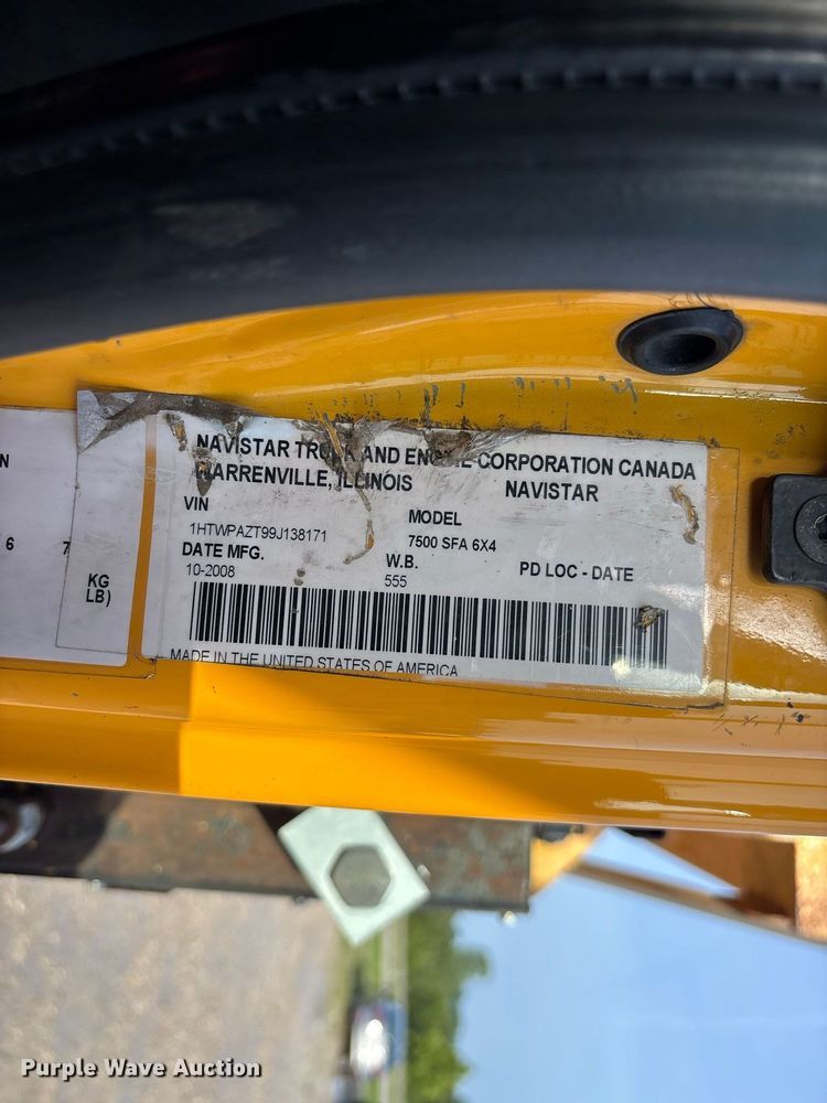 image for item DZ4536 2009 International WorkStar 7500 dump truck