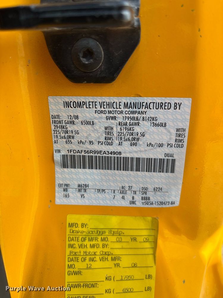 image for item DZ4539 2009 Ford F550 Super Duty bucket truck