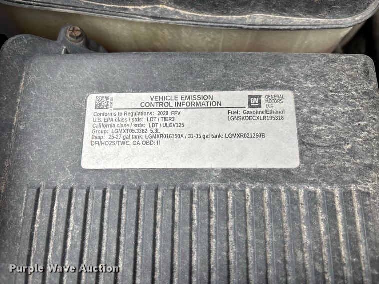 image for item DZ4554 2020 Chevrolet Tahoe Police SUV
