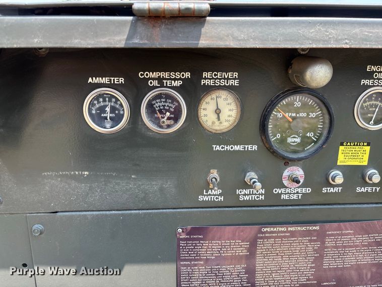 image for item DZ4558 1987 Davey Compressor Co 11M125RPDQ air compressor