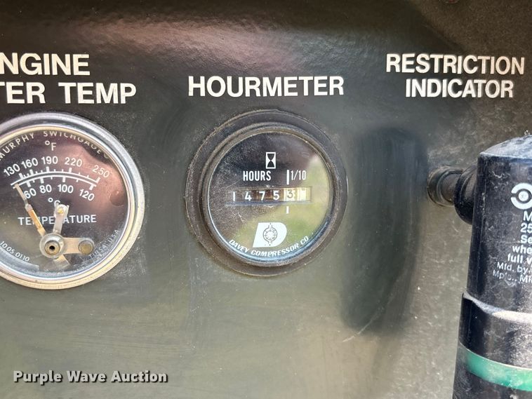image for item DZ4558 1987 Davey Compressor Co 11M125RPDQ air compressor