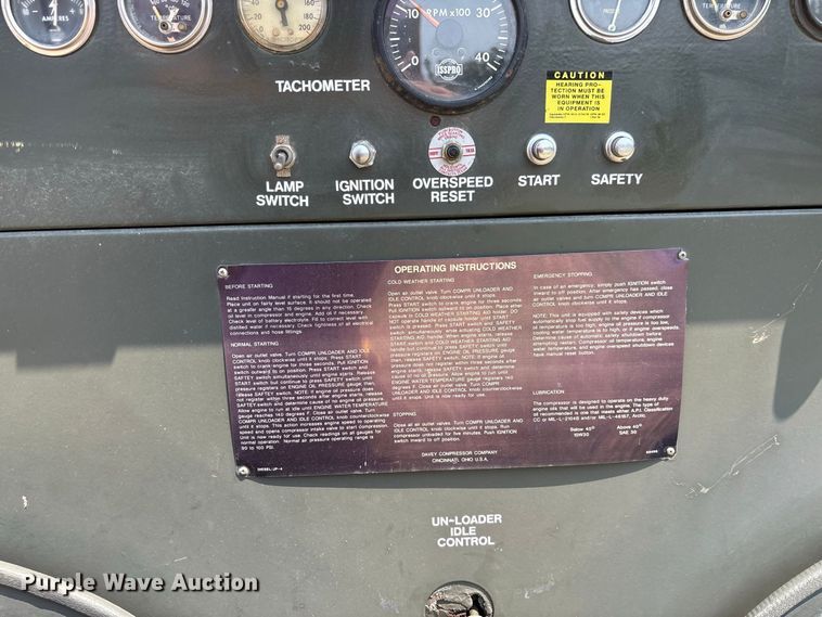 image for item DZ4558 1987 Davey Compressor Co 11M125RPDQ air compressor