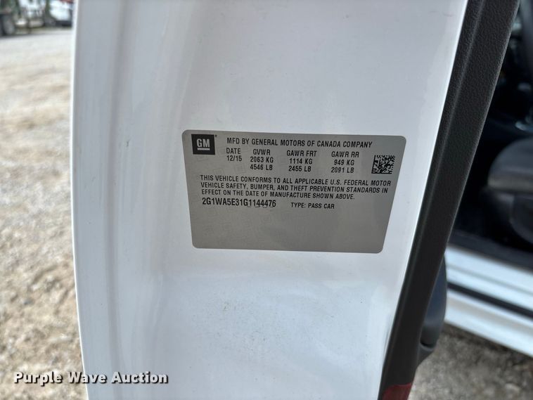 image for item DZ4610 2016 Chevrolet  Impala Limited 