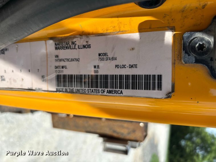 image for item DZ4616 2012 International  7500 dump truck