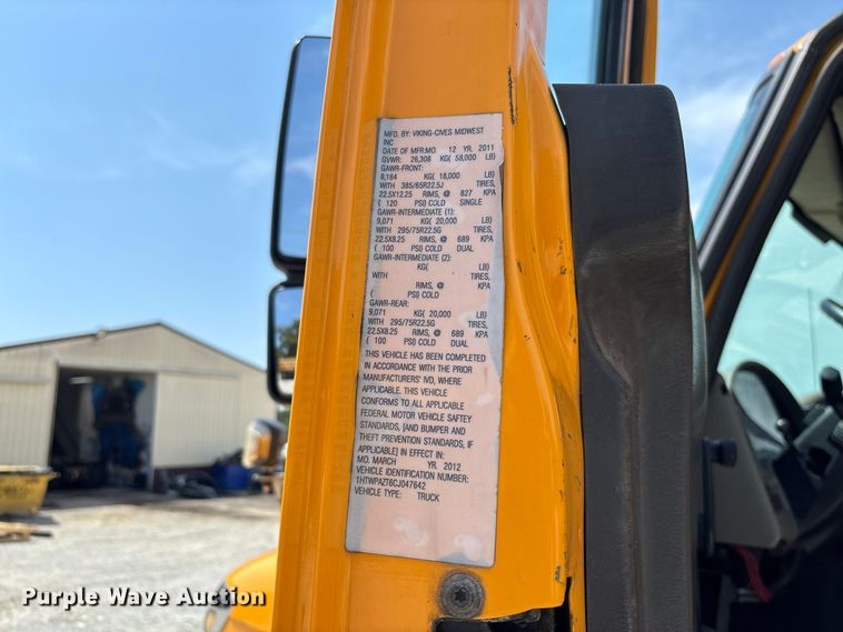 image for item DZ4616 2012 International  7500 dump truck