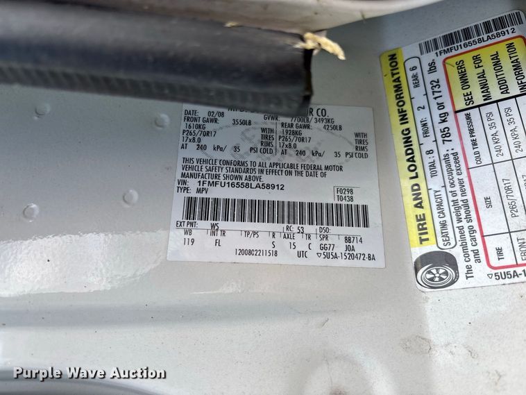 image for item DZ4623 2008 Ford Expedition XLT SUV