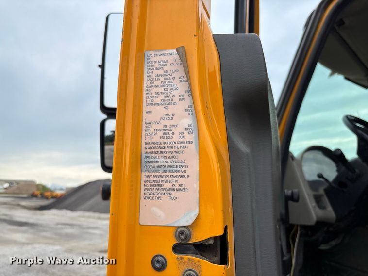 image for item DZ4645 2012 International WorkStar 7500 dump truck