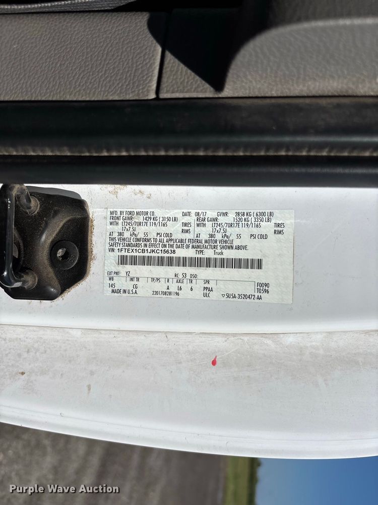 image for item DZ4664 2018 Ford F150 XL Ext. Cab pickup truck