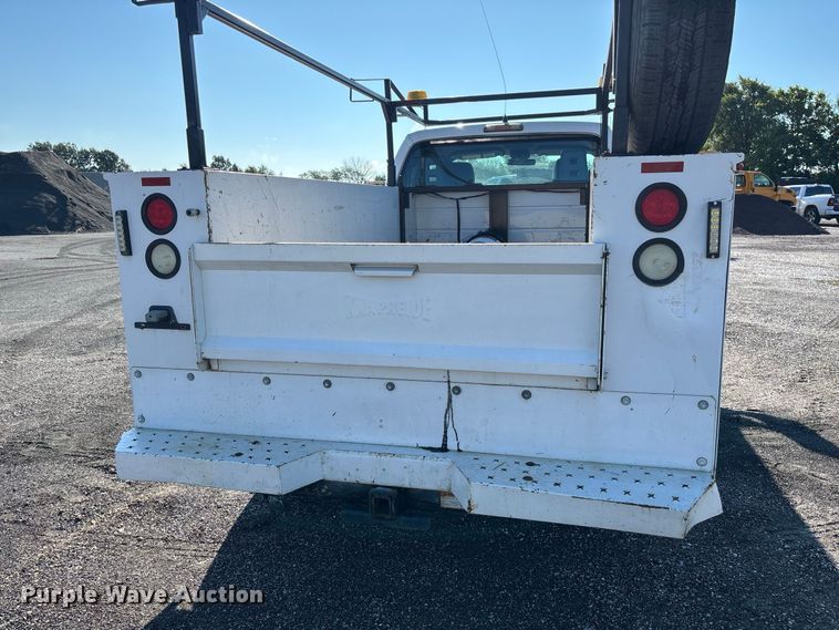image for item DZ4673 2011 Ford F350 Super Duty XL Ext. Cab utility bed pickup truck