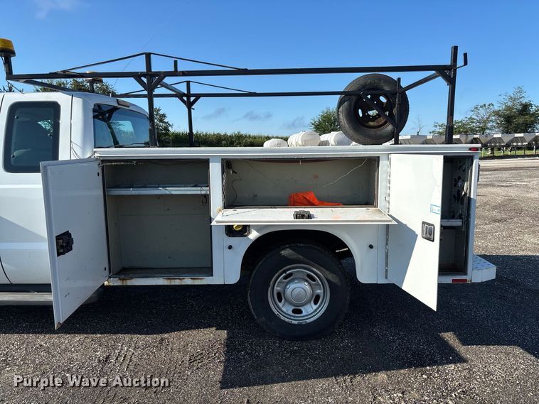 image for item DZ4673 2011 Ford F350 Super Duty XL Ext. Cab utility bed pickup truck