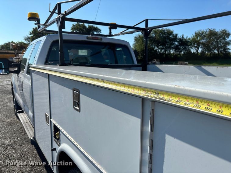 image for item DZ4673 2011 Ford F350 Super Duty XL Ext. Cab utility bed pickup truck