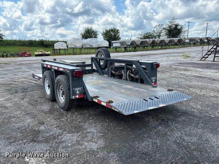 image for item DZ4676 2007 JLG 1014 hydraulic drop deck equipment trailer