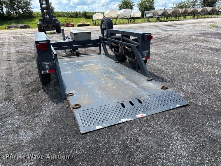 image for item DZ4676 2007 JLG 1014 hydraulic drop deck equipment trailer