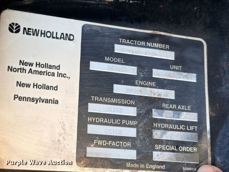 image for item ED5477 New Holland T5100 tractor