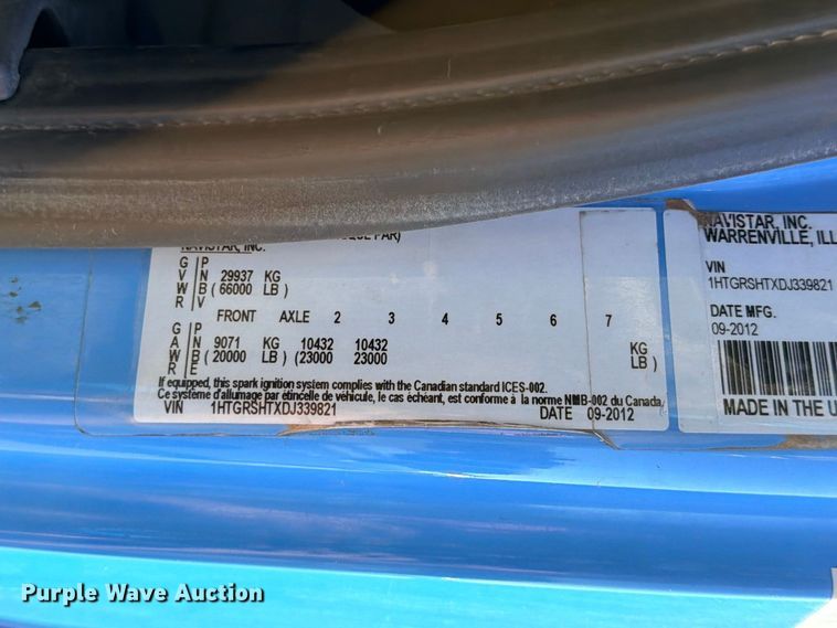 image for item ED5484 2013 International 7600 sewer jetter truck