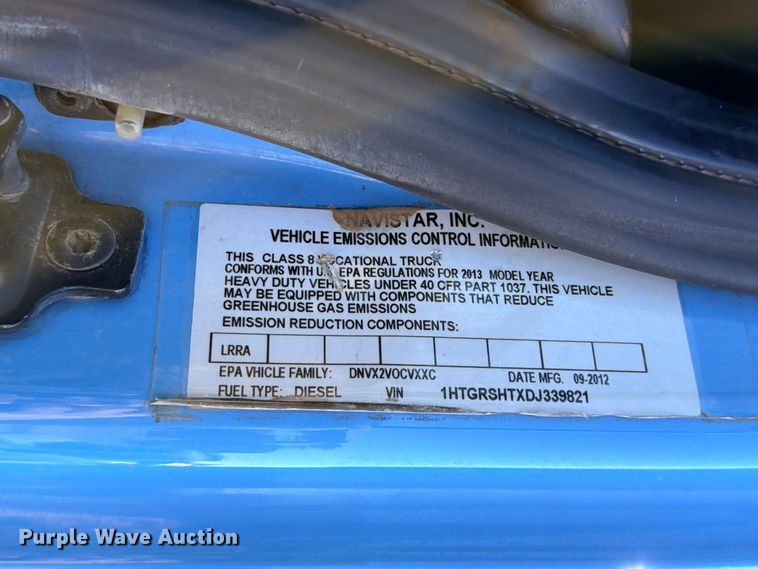 image for item ED5484 2013 International 7600 sewer jetter truck