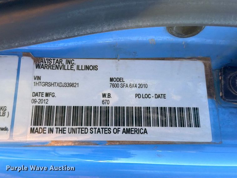 image for item ED5484 2013 International 7600 sewer jetter truck