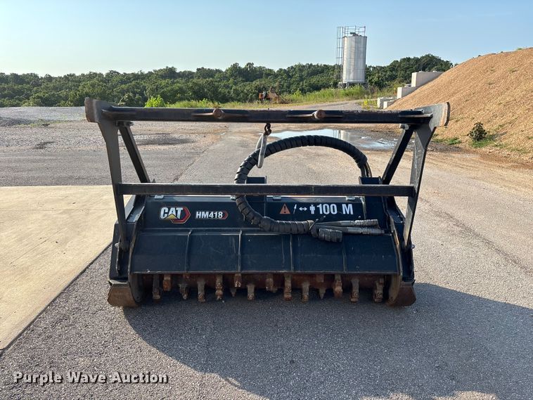 image for item EO4452 2022 Caterpillar HM418 skid steer mulcher
