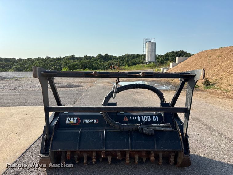 image for item EO4452 2022 Caterpillar HM418 skid steer mulcher