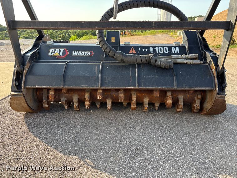 image for item EO4452 2022 Caterpillar HM418 skid steer mulcher