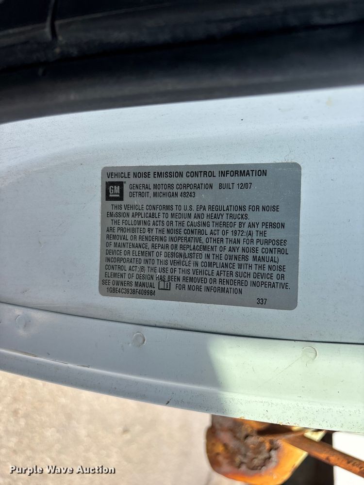 image for item EO4453 2008 Chevrolet C4500 dump truck