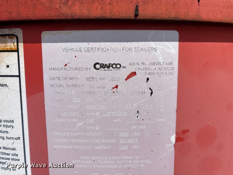 image for item EO4456 2010 Crafco SS125D crack sealer 