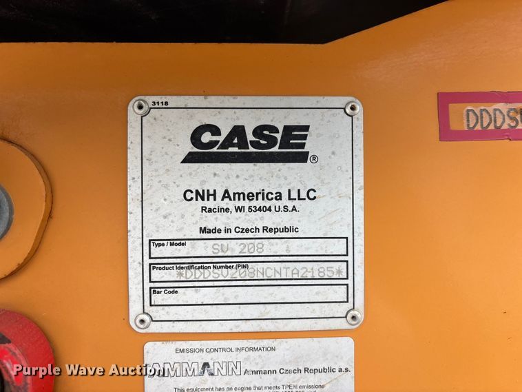 image for item EO4467 2013 Case SV208 single drum vibratory roller