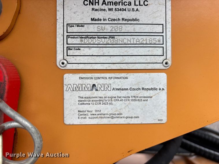 image for item EO4467 2013 Case SV208 single drum vibratory roller