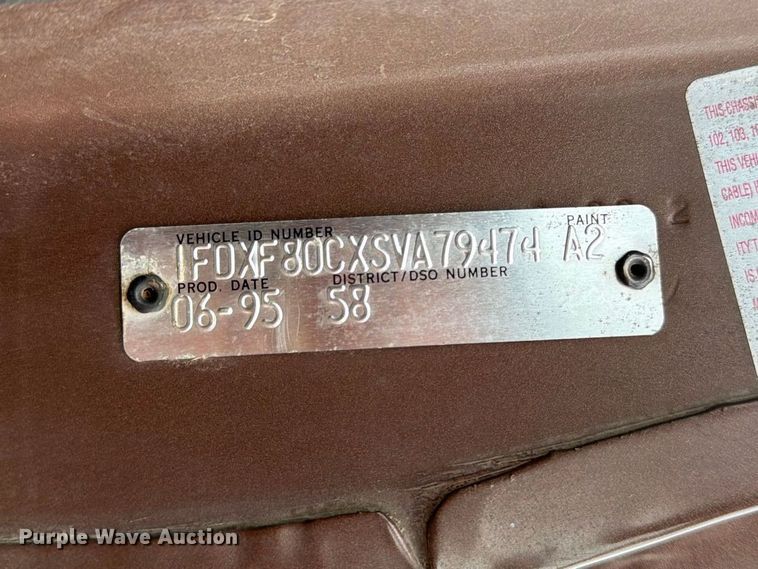 image for item ER1998 1995 Ford F800 dump truck