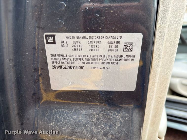 image for item ER1999 2013 Chevrolet Impala 