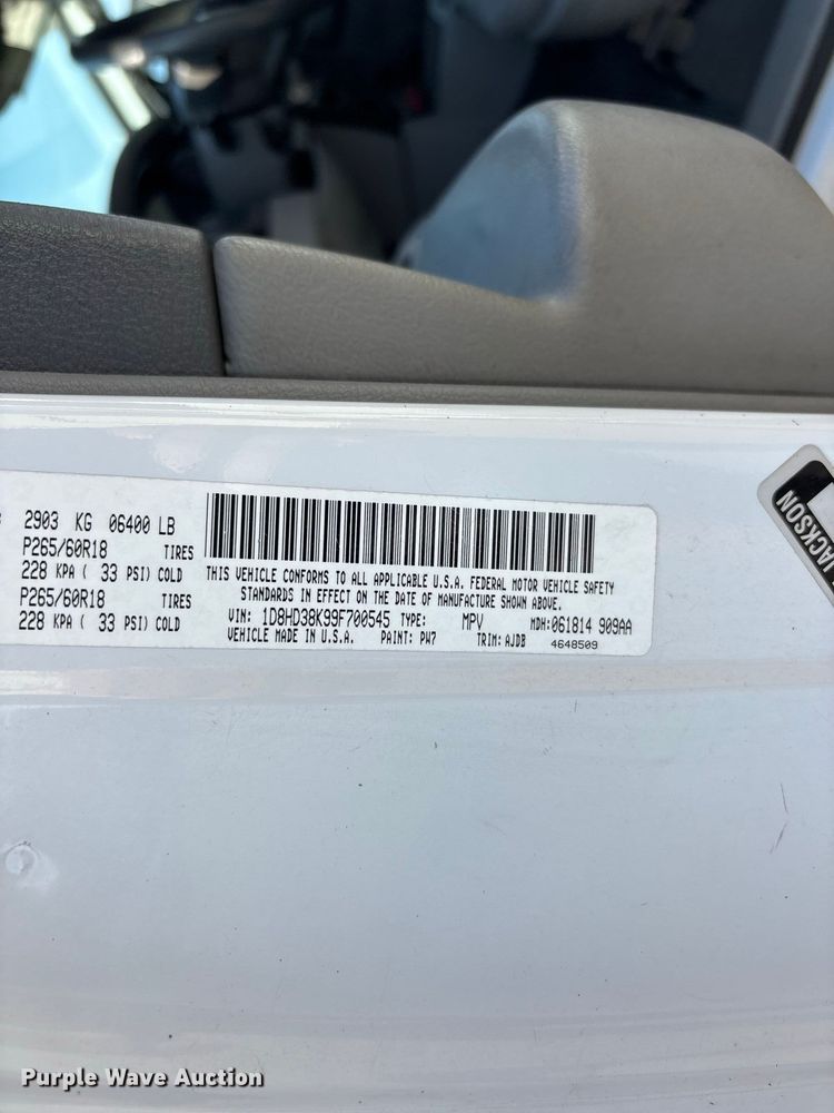 image for item ER3236 2009 Dodge Durango SUV