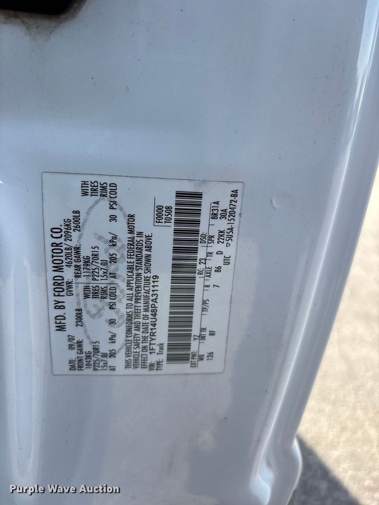 image for item ER3238 2008 Ford Ranger Ext. Cab pickup truck