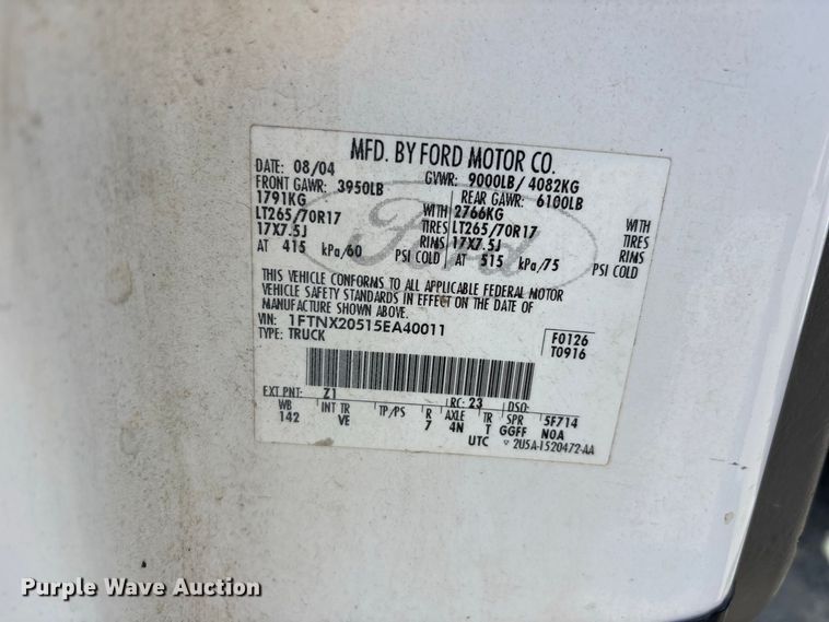 image for item ER3248 2005 Ford F250 Super Duty Ext. Cab pickup truck