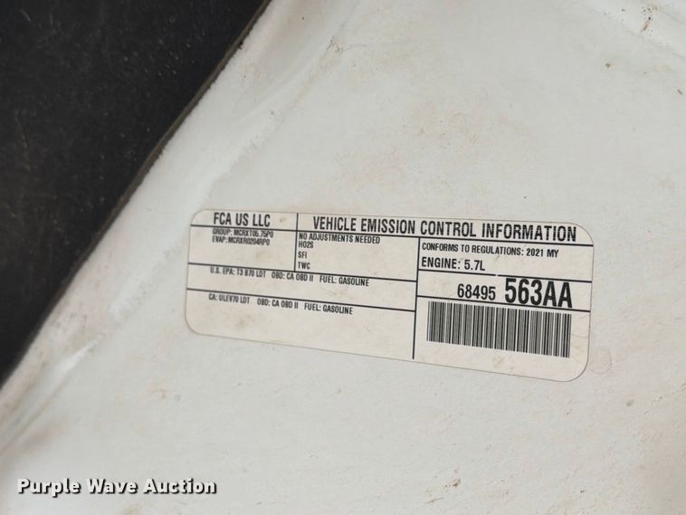 image for item ET1693 2021 Dodge Durango SSV SUV