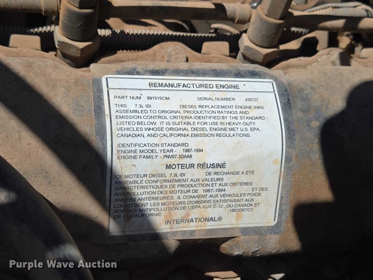 image for item ET5169 1993 International 4600 dump truck