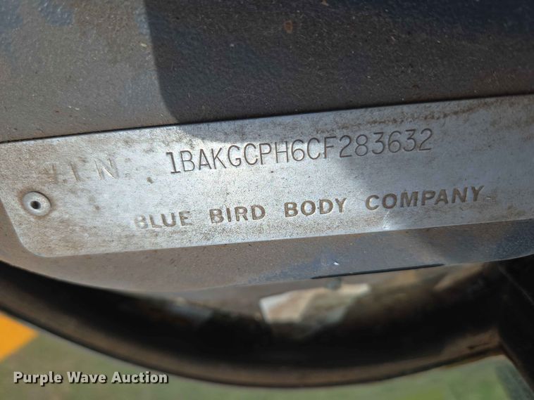 image for item EW0420 2012 Blue Bird BB Conventional school bus