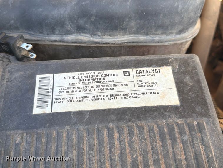 image for item EX0011 2008 Chevrolet Silverado 3500HD flatbed pickup truck