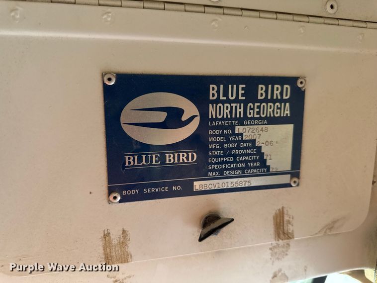 image for item EX2174 2007 Blue Bird Vision school bus